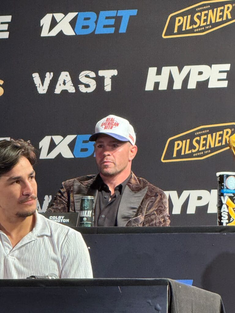 ¡ÚLTIMA HORA! Colby Covington es baja y no peleará contra Mayton Perea en el HYPE Quito