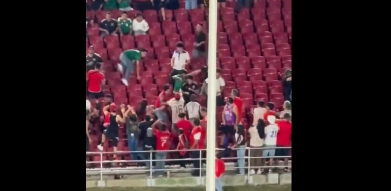 (VIDEO) Batalla campal entre hinchas de México y Chile tras un amistoso
