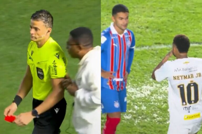 (VIDEO) Neymar fue expulsado en Brasil por taparse la boca durante una discusión con un rival